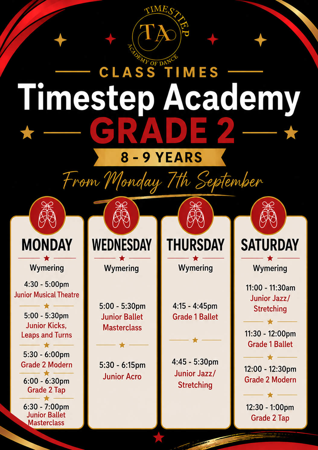 Classes for children 8-9 years